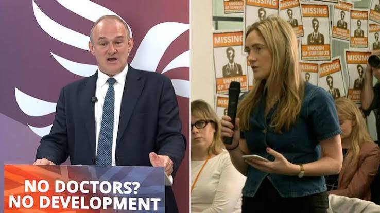 'Nigel Farage seems to want to copy Donald Trump,' Sir Ed Davey tells Sky's Faye Brown