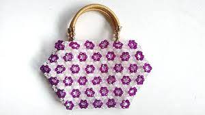 How To Make Beaded Crystal Purse Clutch Putir Bag Nomi Namita Crafts Youtube