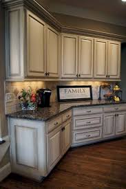 Gorgeous 80 Gorgeous Farmhouse Gray Kitchen Cabinet Design Ideas Https Rusticroo Antique White Kitchen Antique White Kitchen Cabinets Rustic Kitchen Cabinets