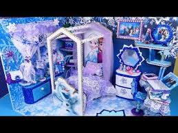 Diy Miniature Frozen Disney Dollhouse Bedroom Decor Princess Elsa And Anna Youtube In 2020 Disney Dollhouse Frozen Bedroom Diy Frozen Room Decor