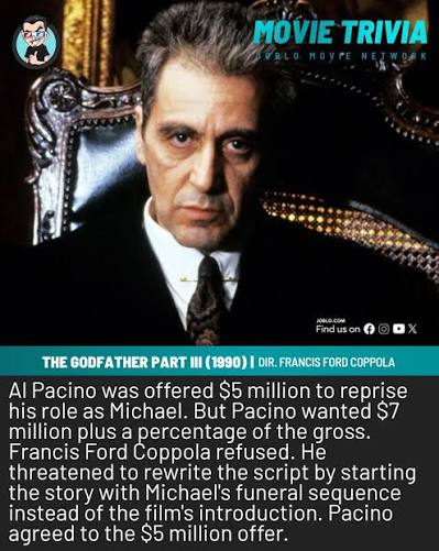 JoBlo.com | Movie Trivia: The Godfather Part III (1990) #TheGodfather3  #AlPacino #MovieTrivia #JoBloMovies | Instagram