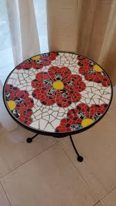 Items Similar To Round Mosaic Table On Etsy In 2020 Mosaic Table Mosaic Tile Table Mosaic Outdoor Table