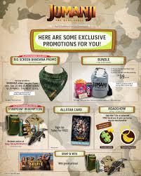 Just a heads up though, most of the promotions only benefit certain credit card holders or debit cards. Mbo Cinemas On Twitter Level Up Your Jumanji Experience With These Brand New Promotions At Mbocinemas Big Screen Bandana Promo Jumanji Bundle Starpoint Redemption Https T Co Hn31y5ivci Allstar Card Jumanji Roadshow Snap