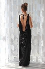 Black Long Maxi Open Back Caftan Greek By Cherryblossomsdress 95 00 Greek Dress Beautiful Maxi Dresses Lovely Dresses