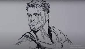 How To Draw Thor Avengers Step By Step Pencil Sketch Easy Drwaing Art Drawings Sketches Simple Drawings Sketches