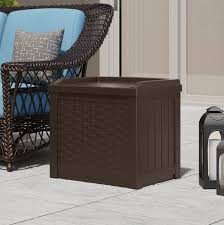 After the chores are done, take a moment to relax with this small storage seat from suncast®. Suncast 22 Gallon Small Storage Seat Off 57