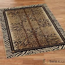 Put a rug with a print of a leopard, tiger or zebra on the bedroom floor. Festival Jungle Animal Print Area Rugs