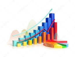 Growing Bar Graphs And Pie Chart Stock Photo Blackonix1