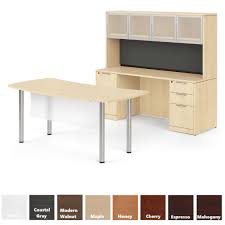The credenza is made of a durable 1 commercial grade work surface with melamine finish. Performance Crescent Shaped Executive Desk Credenza Hutch Set