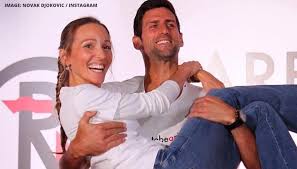 Novak djokovic of serbia relaxes with his wife jelena djokovic after the exhibition doubles match of the adria tour charity exhibition hosted by. Novak Djokovic Sarcastically Slams Nasty Rumours Of Divorce With Wife Jelena