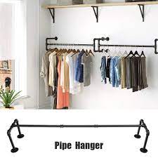 Uline stocks a huge selection of industrial pipe clothing racks and pipe garment racks. Industrial Pipe Clothes Rack Heavy Duty Detachable Wall Mounted Black Iron Garment Bar 46 Inch Length Easy Assembly Garment Racks Home Urbytus Com