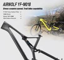 AIRWOLF 29ER Full Suspension Mountain Bike Frames BSA Carbon Frame Boost  Carbon Suspension Frame XC Frame With DNM Shock XC MTB Bicycle Frames