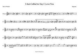 Stevie Wonder I Just Called To Say I Love You Letra En Español Diegosax I Just Called To Say I Love You De Stevie Wonder Partitura Para Saxofon Flauta Tenor Violin Clarinete Y Trompeta D Violines Flauta Stevie Wonder