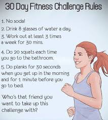 30 Day Fitness Challenge Rules Workout Challenge 30 Day Workout Challenge 30 Day Fitness