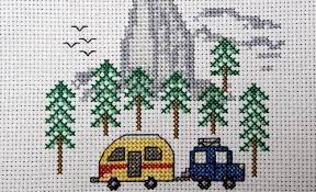 Shipping available australia wide including sydney, melbourne, brisbane, adelaide, perth, hobart & darwin Cross Stitch Patterns And Kits Camping And Beach Themes Cross Stitch Camping Cross Stitch Cross Stitch Kits