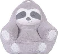 Sloth Toddler Plush Character Kids Chair Comfy Pillow Chair for Boys and  Girls, 19 in x 20 in x 16 in