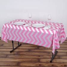 54 X 72 Pink 10 Mil Thick Chevron Waterproof Tablecloth Pvc Rectangle Disposable Tablecloth In 2020 Waterproof Tablecloth Vinyl Tablecloth Plastic Table Covers