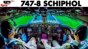This category has only the following subcategory. Piloting Boeing 747 8 Into Schiphol With Holding Cockpit View Youtube