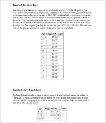 Bat Size Charts 9 Free Word Pdf Documents Download