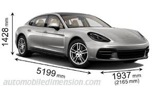 dimensions of porsche cars showing length width and height