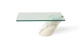 A marble coffee table may be just what your living room has. Ronald Schmitt Bruelton White Carrara Marble And Glass Coffee Table