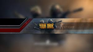 Set of vintage posters on the theme of gaming on a dark background. Create Youtube Banner Game Cs Go Online