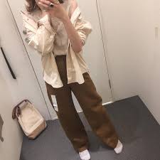 uniqlo gu re edit ワイドフィットカーブジャージーパンツ ママコーデ 購入品 試着室 selectmoca カーブパンツ ファッション クール ファッション ファッションスタイル