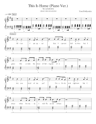This Is Home Cavetown Easy Piano Arrangement Sheet Music For Piano Solo Musescore Com