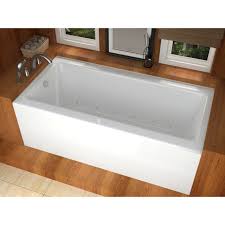 While some companies offer one back jet, hydro massage offers up to 7 back jets with a 2 jet neck. Atlantis Whirlpools Soho 32 X 60 Front Skirted Air Massage Tub With Left Drain In White Overstock 8930250