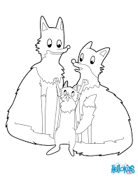 Foxes have a flattened skull, upright triangular ears, a pointed, slightly upturned snout, and a long bushy tail (or brush). Cartoon Fox Coloring Pages Coloring And Drawing