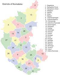 District Wise Map Of Bangalore Division List Of Karnataka Districts | Districts | Bangalore