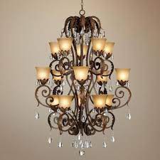 Valentina Iron Leaf 36 1 2 Wide Three Tiered Chandelier 56289 Lamps Plus Chandelier Lighting Fixtures Lamps Plus Traditional Chandelier