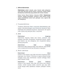 Komisi hak asasi manusia malaysia (suhakam) mengatakan konvensi ini melarang segala bentuk diskriminasi etnis, ras dan lainnya. Definisi Diskriminasi