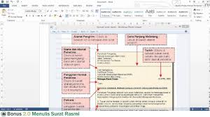 Surat resmi seperti sifatnya harus ditulis dengan bahasa yang formal dan baku. Kursus Word 2013 Menulis Surat Rasmi Youtube