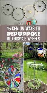 15 Genius Ways To Repurpose Old Bicycle Wheels Bicycle Decor Bicycle Crafts Old Bicycle