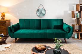 Breites sortiment von couchs, bettsofas, sofas mit schlaffunktion und designer schlafsofas in verschiedenen maßen. Schlafsofa Grun Samt 215cm Retro Design Sofa Dunord Design