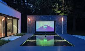 Smarthome Traum Dieses Outdoor Kino Ist Deluxe Connect Outdoor Heimkino Minimalistische Architektur