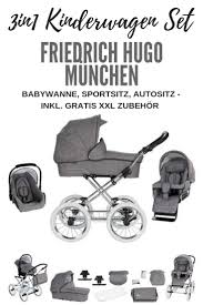 Friedrich Hugo Munchen 3 In 1 Kombi Kinderwagen Komplettset Nosta 449 90 Retro Kinderwagen Kinder Wagen Nostalgie Kinderwagen