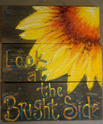 Sunflower Rustic Art Sign Original Art By Cackleblossums On Etsy 59 00 Rustic Art Sign Art Pallet Art