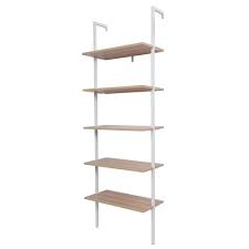 4.8 out of 5 stars. 70 87 H 5 Tier Shelf Wooden Ladder Bookcase Metal Furniture Storage Shelving Ebay