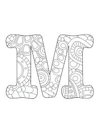 Letter M Funky Alphabet Coloring Pages Coloring Pages Coloring Letters