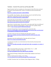 Pro is an argument to this. Nutrition Control Pros And Cons Of Chocolate Milk