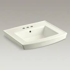 Wonderfully designed faucets for lavatory, kitchen, tub & shower, utility (bar & laundry), and commercial kitchens, service & utility sinks. Kohler K 2358 4 96 Archer Lavatory Pedestal Basin With 4 Centerset Faucet Holes Biscuit Faucetdepot Com