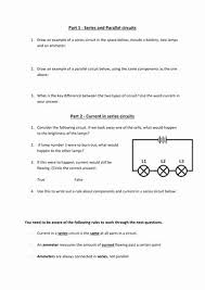 Series And Parallel Circuits Worksheet Lovely Current Voltage And Resistance In Circuits By Tfi Friday In 2020 Series And Parallel Circuits Circuits Science Circuit