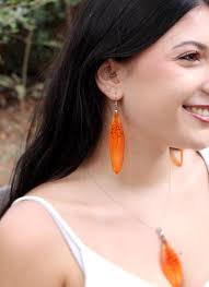Tiger Lily Drop Earrings Long