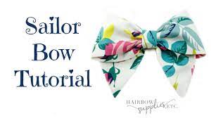 Dog hair care you can use these simple instructions and add whatever adornment you want to dress them up. Sailor Hair Bow Tutorial Diy How To Make A Fabric Bow Hairbow Supplies Etc Youtube