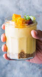 No Bake Mango Cheesecake Mousse Jars Recipe Mango Cheesecake Desserts Mango Dessert