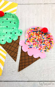 I draw the shape of the ice cream. Paper Plate Ice Cream Craft Summer Craft Idea For Kids Easy Peasy And Fun