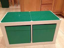 Ikea Expedit Zwei Wurfel Ikea Vorratsbehalter Zwei Duplo Unterseiten Und Zwei Lego Table With Storage Ikea Expedit Lego Table Diy