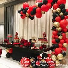 The dessert station at this party was stunning with a back drop of white and red curtains that hung gracefully to the floor. 1set Red Black Metal Balloons Arch Baby Shower Decoration Happy Birthday Wedding Party Deco Christening Favors Pastel Balloons Super Discount 2e6ec Cicig